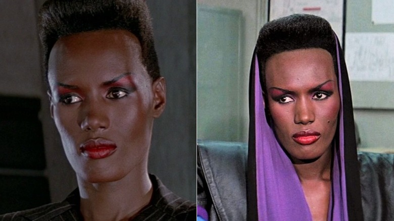 Fotografías una al lado de la otra de Grace Jones en 
