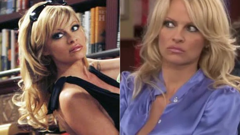 (Izquierda) Pamela Anderson en 