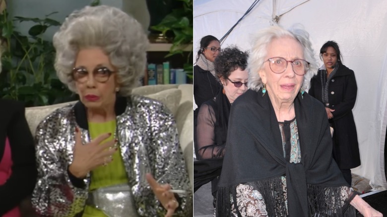 Imagen dividida de Ann Morgan Guilbert en The Nanny y en los Independent Spirit Awards 2011
