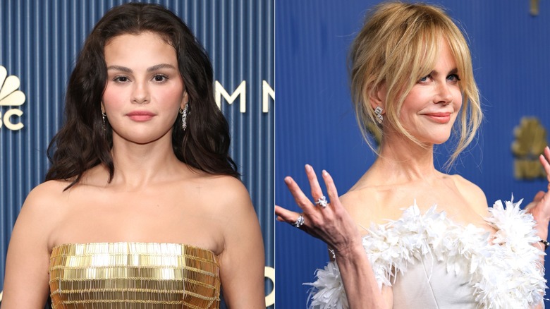 Selena Gomez y Nicole Kidman con aretes de diamantes en los Emmy 2026