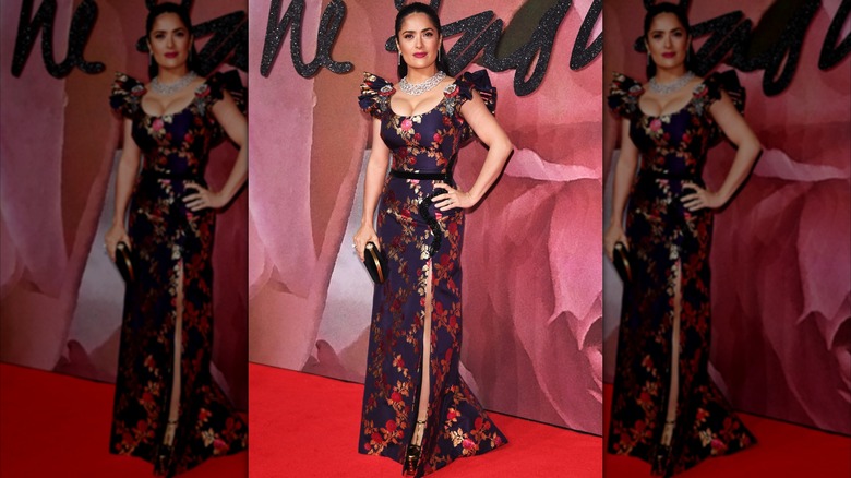 Salma Hayek en los British Fashion Awards en Londres en diciembre de 2016