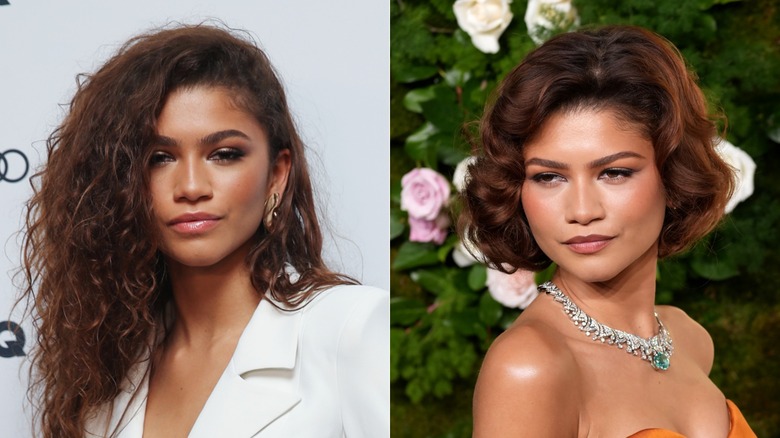 Zendaya con pelo largo y un glamoroso bob ondulado