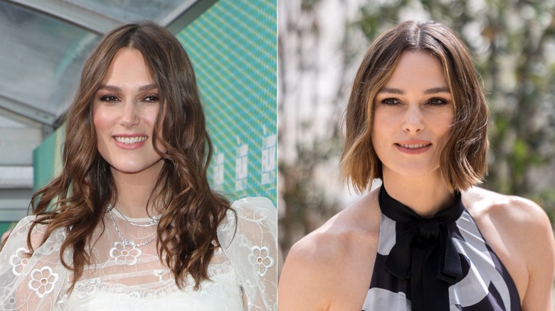 Keira Knightley con ondas largas y con un bob ondulado corto