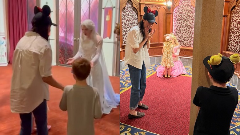 Fotos de Meghan Markle, el príncipe Archie y la princesa Lilibet conociendo a las princesas de Disney