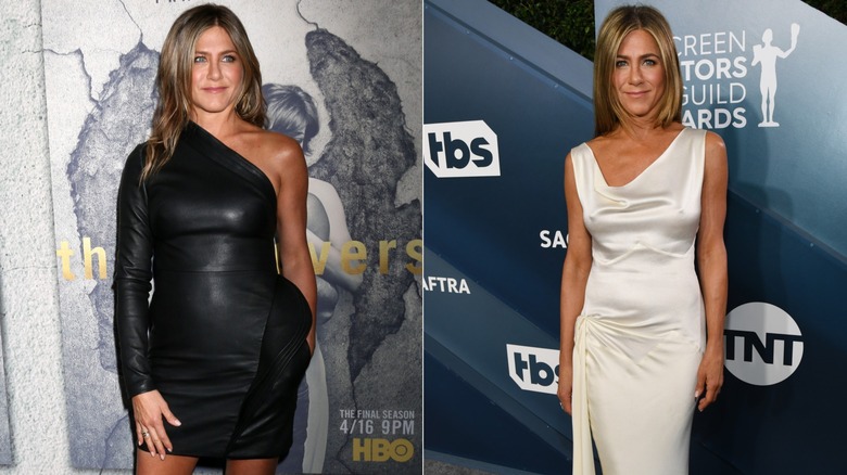 (Izquierda) Jennifer Aniston en el estreno de 2017 de 
