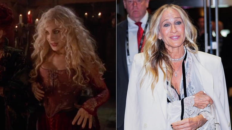 L: Sarah Jessica Parker en 1993 "Hocus Pocus". R: Sarah Jessica Parker en 2026