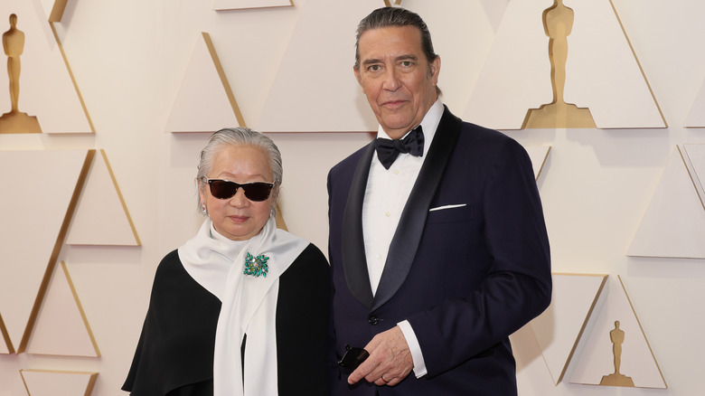 Ciaran Hinds y Hélène Patarot en 2022.
